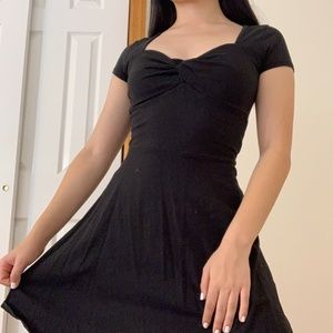 hollister black knot front mini dress